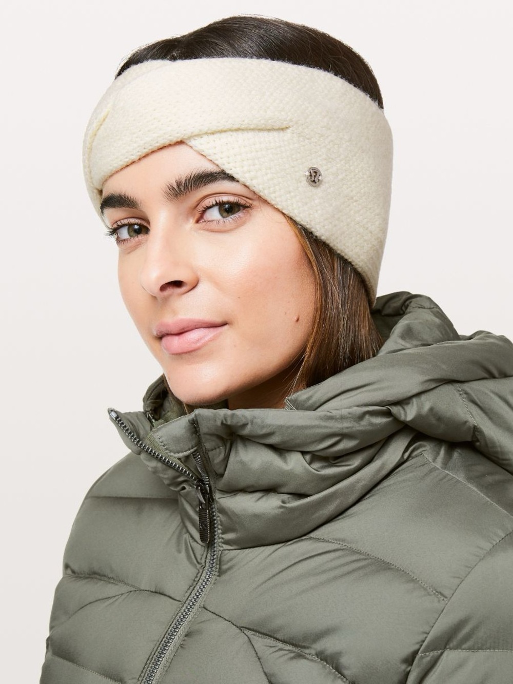 Lululemon Merino Wool Blend Cream Headband Ear Warmer